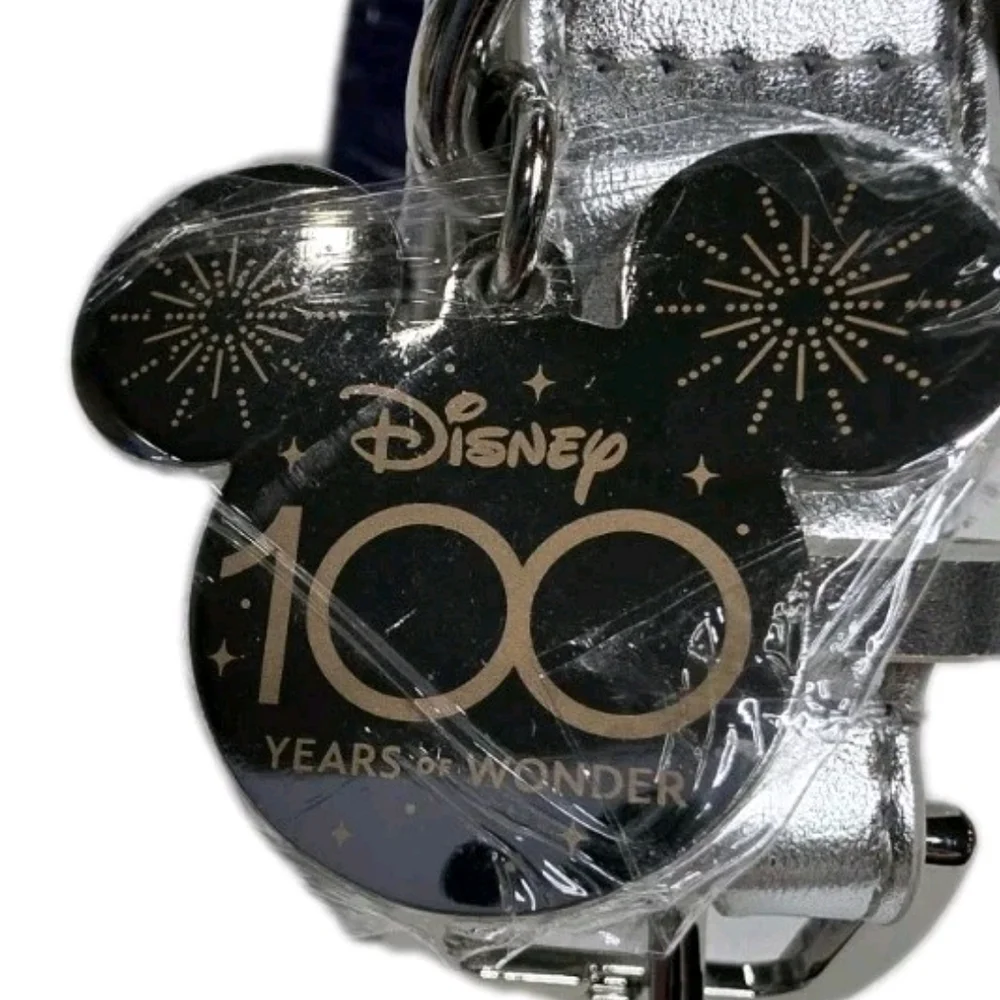 Disney 100 Years of Wonder Platinum Pet Dog Collar - Mickey Charm - Size Large